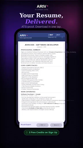 Download ARIV AI Resume Builder Terbaru – Buat CV ATS Friendly - Screenshot 5