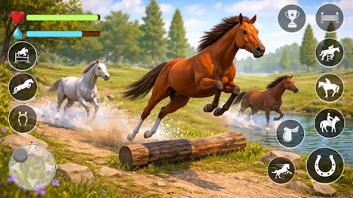 Download Horse Family Rider Animal Game – Simulasi Kuda Liar Gratis - Screenshot 2