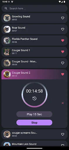 Download Cougar and Mountain Lion Sound Terbaru – Nada Dering Gratis - Screenshot 3