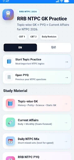 Download RRB Group D 2026 GK & Science – Latihan Soal Gratis - Screenshot 1