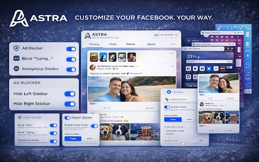 ASTRA for Facebook™: Blokir Iklan & Kustomisasi Gratis - Screenshot 1