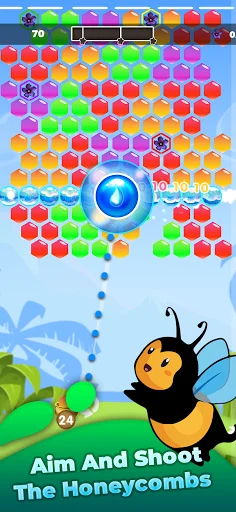 Download Bubble Honey Shooter Terbaru – Game Puzzle Gratis - Screenshot 1