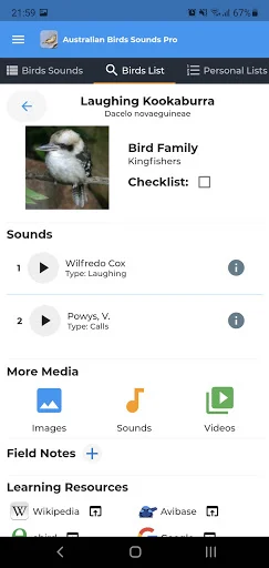 Unduh Australian Birds Sounds Pro – Koleksi Suara Burung Australia - Screenshot 5