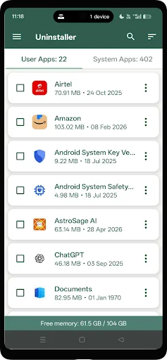Download Uninstall Apps – App Remover Terbaru – Hapus Aplikasi Cepat - Screenshot 1