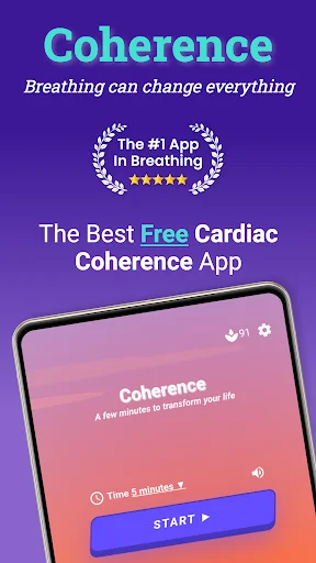 Download Cardiac Coherence Breathing – Latihan Pernapasan Efektif - Screenshot 1