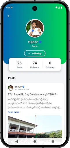 Download YSRCP Connect Versi Terbaru – Aplikasi Komunitas Gratis - Screenshot 4
