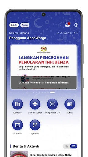 Download AppsWarga UiTM Terbaru – Aplikasi Kampus All-in-One - Screenshot 1