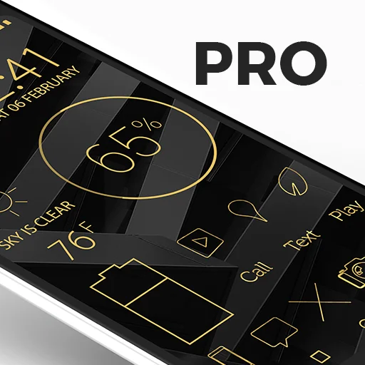 Download Lines Gold Pro Terbaru – Ikon Mewah & Widget Keren