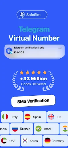 Download SafeSim – Nomor Virtual SMS & Verifikasi Instan - Screenshot 5