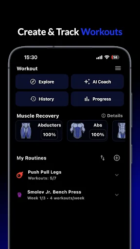 Download Gym Rank: AI Workout Tracker – Lacak Fitness Gratis - Screenshot 4