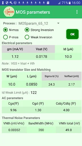 Download MOS Calculator Terbaru – Kalkulator Transistor Gratis - Screenshot 1