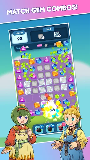 Download Gems Blast – Match Puzzle Terbaru – Game Teka-teki Seru - Screenshot 5