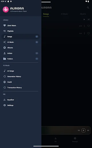 Download AI Music Player – AURORA Terbaru – Pemutar Musik AI - Screenshot 16