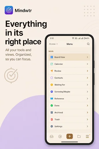 Download Mindwtr Terbaru – Kelola Tugas GTD Offline Gratis - Screenshot 3