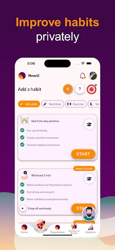 Download NewU – Healthy Habits Terbaru – Bangun Pola Hidup Sehat - Screenshot 3
