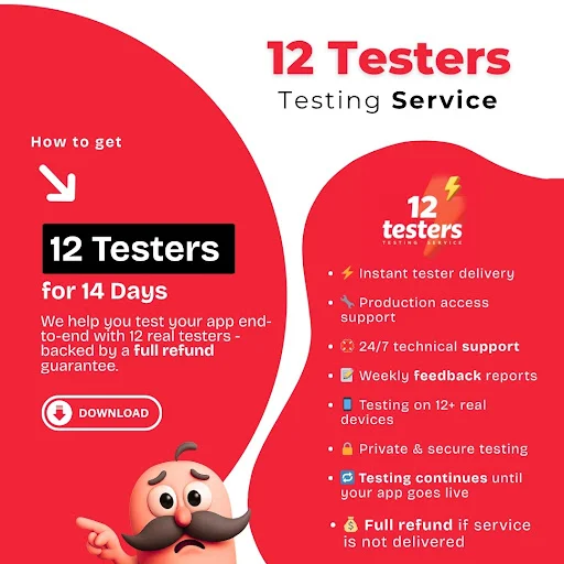 Download 12 Testers Closed Testing Terbaru – Solusi Uji Google Play - Screenshot 1