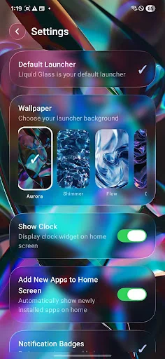 Download Liquid Glass iOS 26 Launcher – Tampilan Elegan Gratis - Screenshot 2