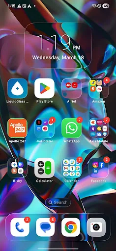 Download Liquid Glass iOS 26 Launcher – Tampilan Elegan Gratis - Screenshot 1