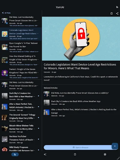 Download YomiAI RSS Reader Terbaru – Berita Pintar & Aman - Screenshot 5