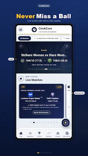 Download Live Cricket Score TV HD & IPL – Skor Kriket Tercepat - Screenshot 1