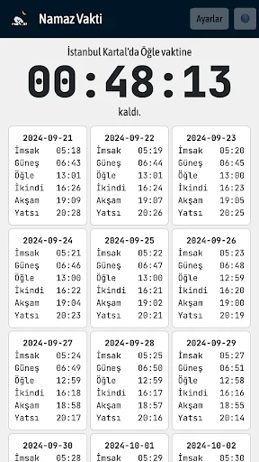 Download Namaz Vakti (İnternetsiz) Terbaru – Jadwal Salat Gratis - Screenshot 3