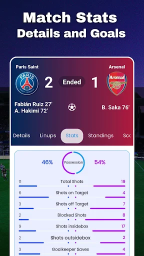 Download Live Football Today Matches – Skor & Statistik Terlengkap - Screenshot 10