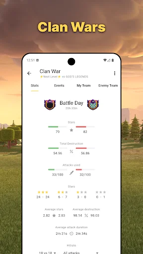 War Report for Clash of Clans: Pantau Perang & Kelola Klan Anda - Screenshot 5