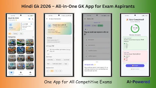 Download Hindi GK 2026 Terbaru – Aplikasi Pengetahuan Umum India - Screenshot 1
