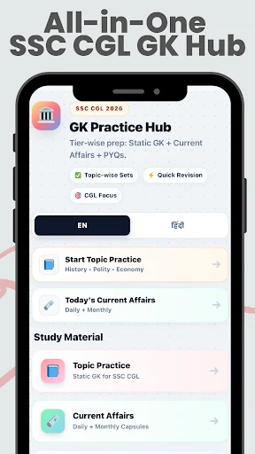 Download SSC CGL 2026 GK & Daily CA – Latihan Soal Terlengkap - Screenshot 1