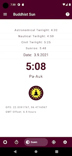 Download Buddhist Sun Terbaru – Hitung Solar Noon & Pengingat - Screenshot 3