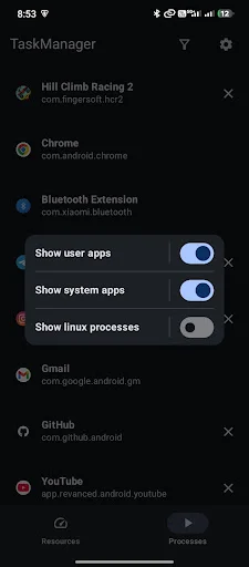 Download TaskManager Shizuku Root Terbaru – Pantau Sistem Android - Screenshot 4