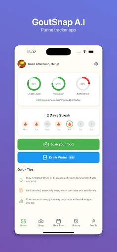 Download Gout Snap AI Terbaru – Deteksi Purin Makanan Gratis - Screenshot 1