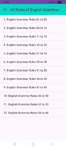 Download 60 Rules of English Grammar Terbaru – Belajar Cepat - Screenshot 1