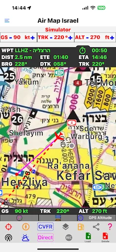 Download Air Map Israel Terbaru – Navigasi Penerbangan Visual - Screenshot 1