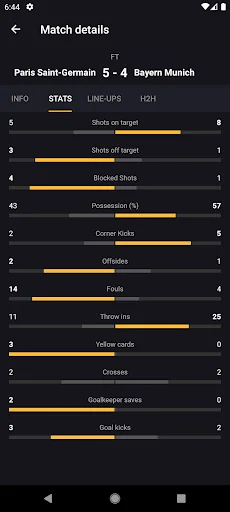 Download LiveScore Football Terbaru – Update Skor & Statistik - Screenshot 6