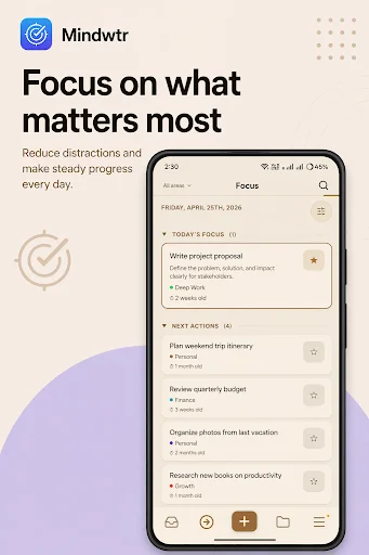 Download Mindwtr Terbaru – Kelola Tugas GTD Offline Gratis - Screenshot 2
