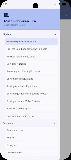 Download Math Formulae Lite Terbaru – Aplikasi Rumus Lengkap - Screenshot 1