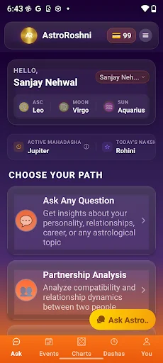 Download AstroRoshni Vedic AI Astrology – Prediksi Kundli Instan - Screenshot 1