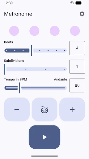 Download Metronome Gratis – Aplikasi Tempo Musik Terbaik & Mudah - Screenshot 1