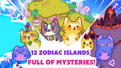 Download Meowtopia: Zodiac Cat Merge Terbaru – Koleksi Kucing Lucu - Screenshot 3