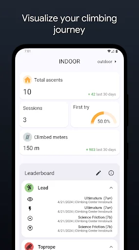 Download Climbing Tracker Terbaru – Log & Statistik Panjat Tebing - Screenshot 4
