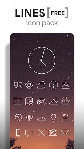 Download Lines Icon Pack Terbaru – Ikon Minimalis Android - Screenshot 1