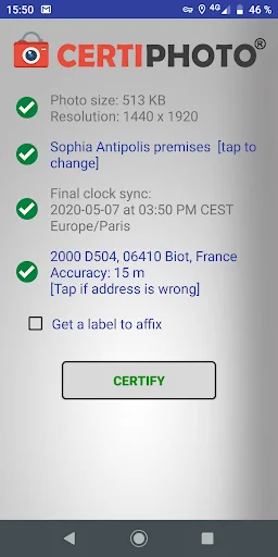 Download CertiPhoto Terbaru – Aplikasi Sertifikasi Foto Anti-Spoof - Screenshot 2