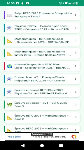 Download Epreuves BEPC Côte d’Ivoire Versi Terbaru – Gratis - Screenshot 4