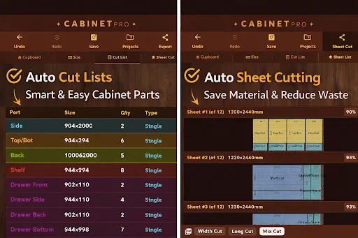 Download Cabinet & Cupboard Cut List Terbaru – Gratis - Screenshot 3