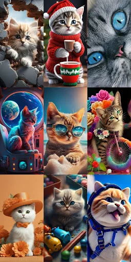 Download Cute Cat Wallpapers Terbaru – Wallpaper Kucing Lucu Gratis - Screenshot 1