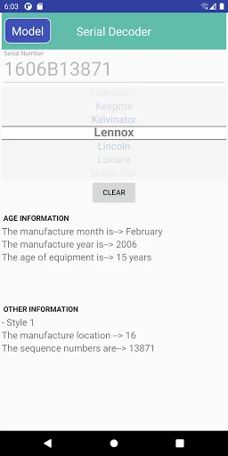 Download HVAC Decoder Terbaru – Dekode Nomor Model & Seri HVAC - Screenshot 7