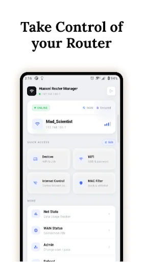 Download WiFi Manager for Huawei Router – Kelola Router Praktis - Screenshot 1