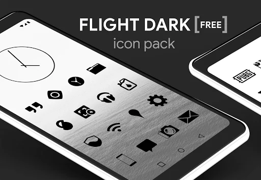 Download Flight Dark – Icon Pack Terbaru – Ikon Minimalis Gelap - Screenshot 8