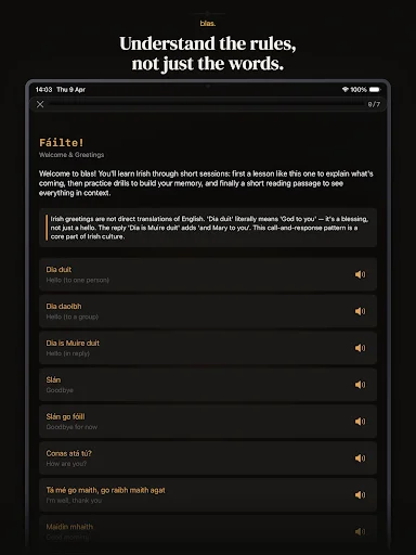 Download blas. Terbaru – Belajar Bahasa Irlandia & Welsh Mudah - Screenshot 6